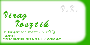 virag kosztik business card